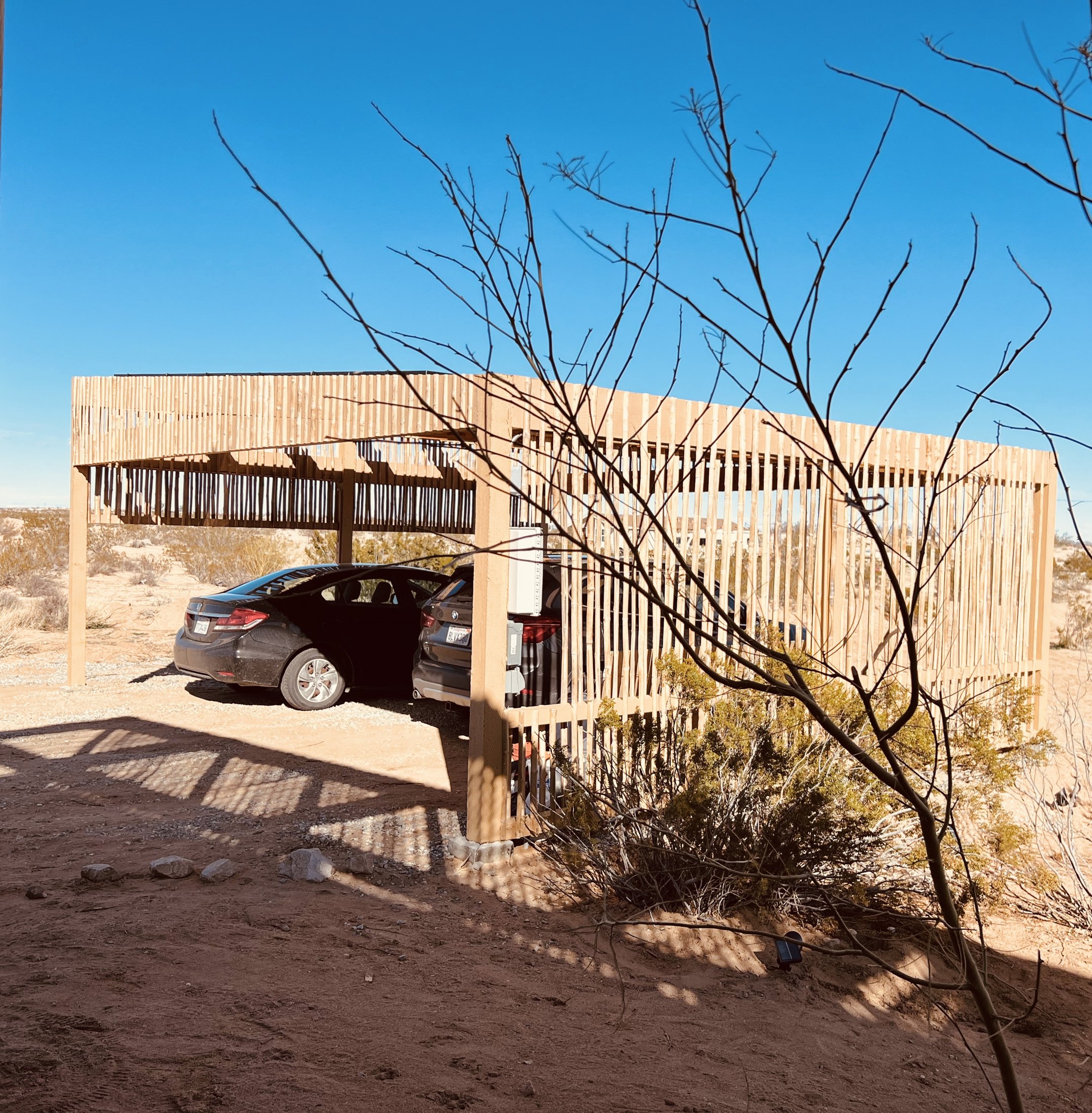 The exterior in its desert setting