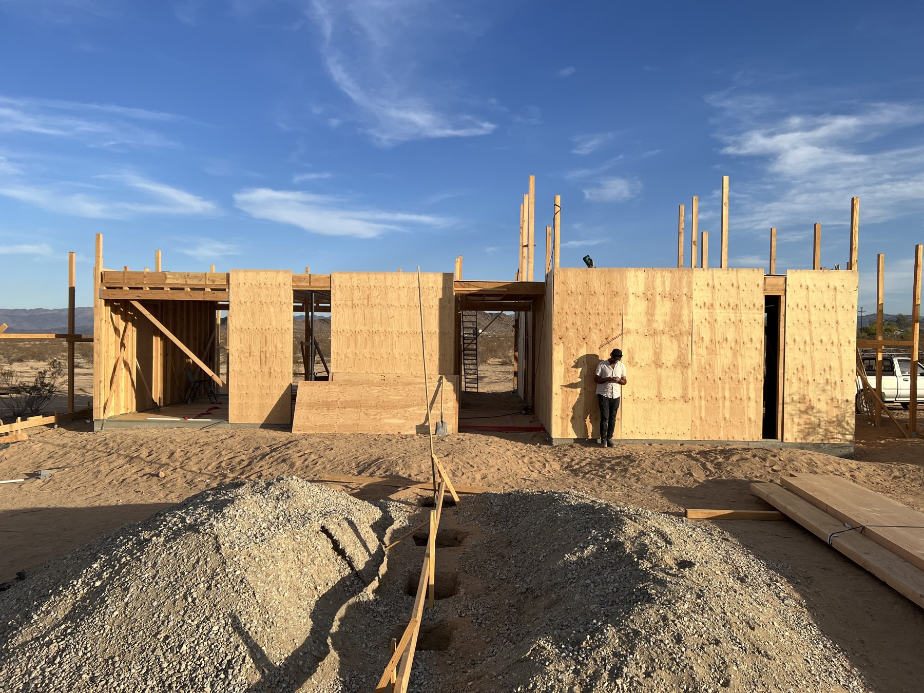 Bamboo House · During construction