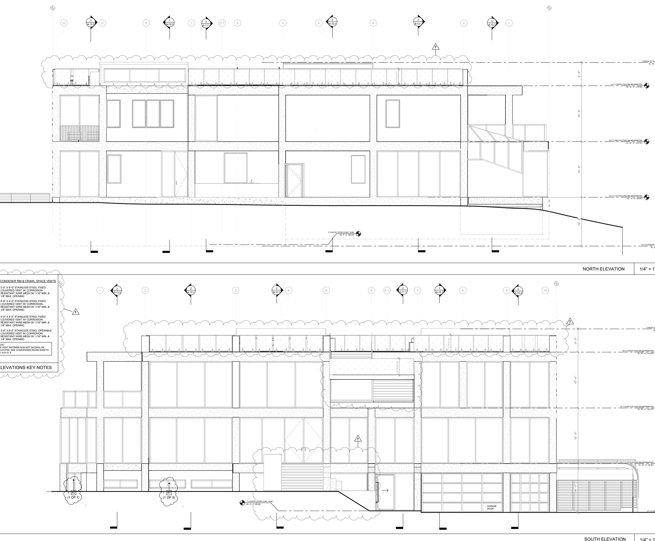 Proposed elevations