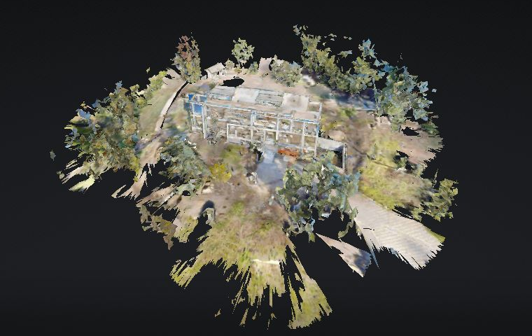 Matterport dollhouse view of the existing Newton Canyon structure and site