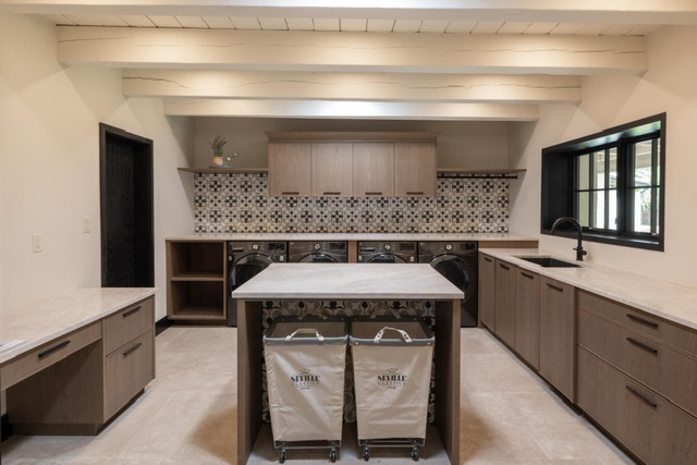 Oak & Glass · Cabinetry and storage detail