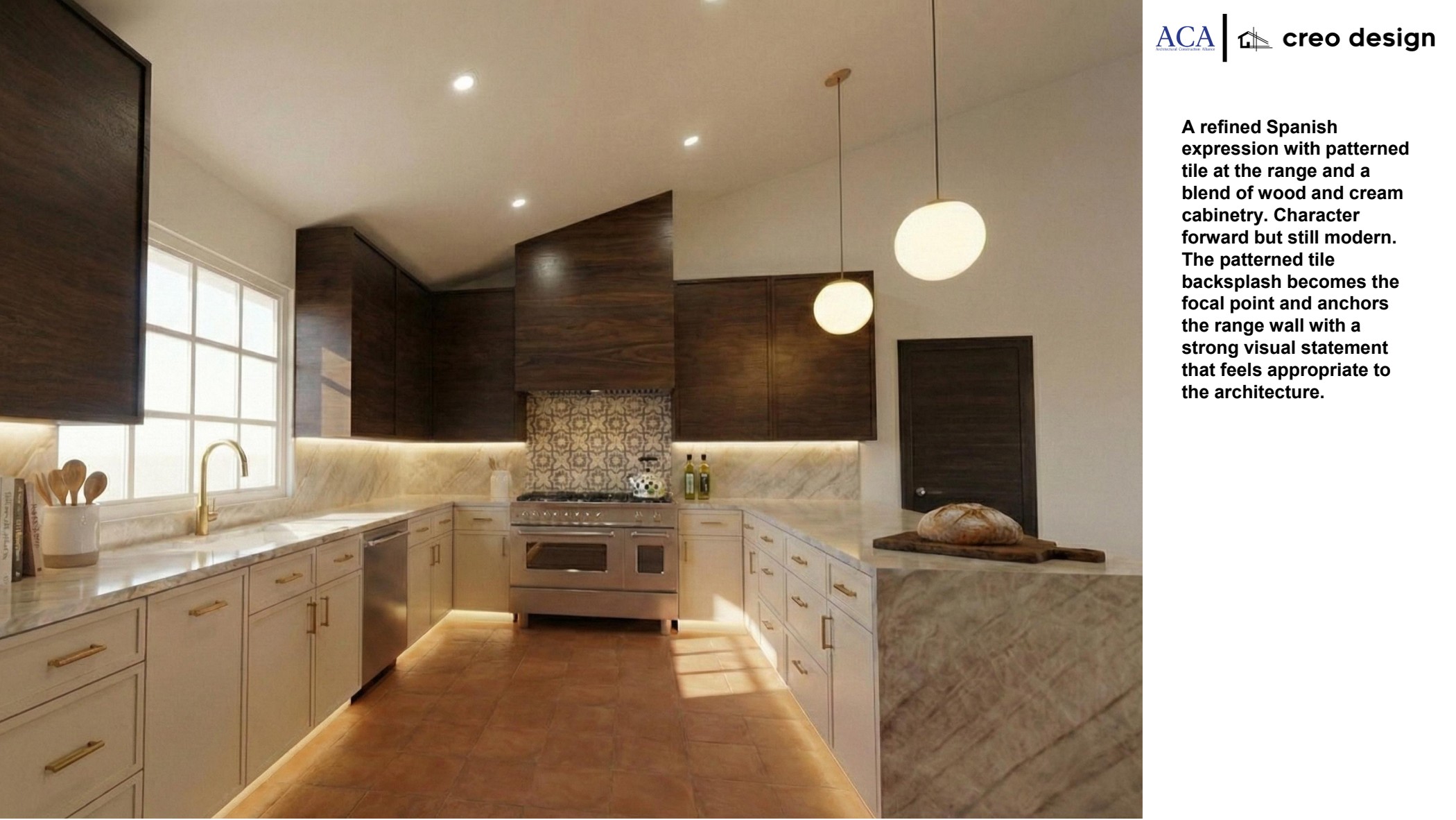 Proposed patterned-tile kitchen